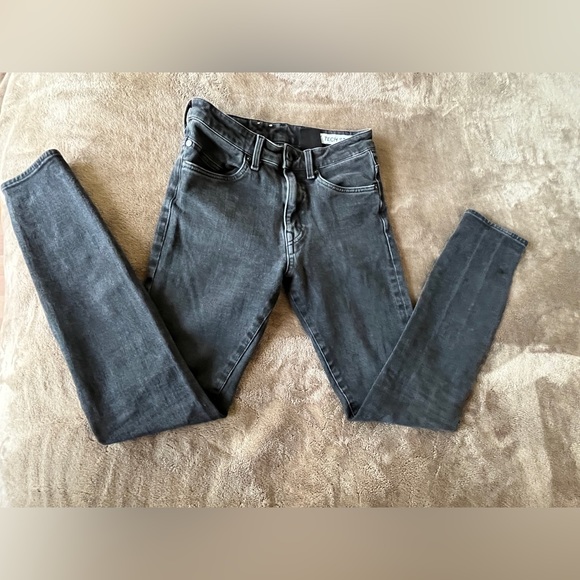 360 Tech stretch Denim - 360 Tech Stretch Womens Skinny Low Rise Waist Cropped Jeans Gray 29